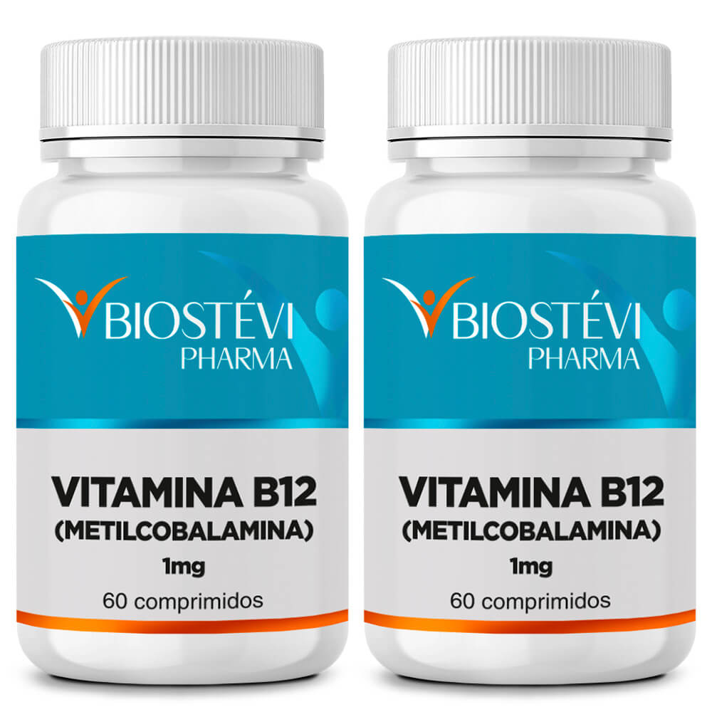 VTEX 2384 - Kit 2 Potes Vitamina B12 1mg 60 Capsulas